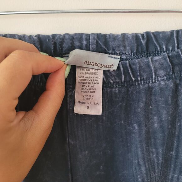 Chatoyant Mineral Wash Legging Blue Gray charcoal size S - Picture 6 of 6